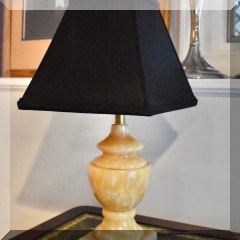 D17. Marble table lamp. 21”h - $95